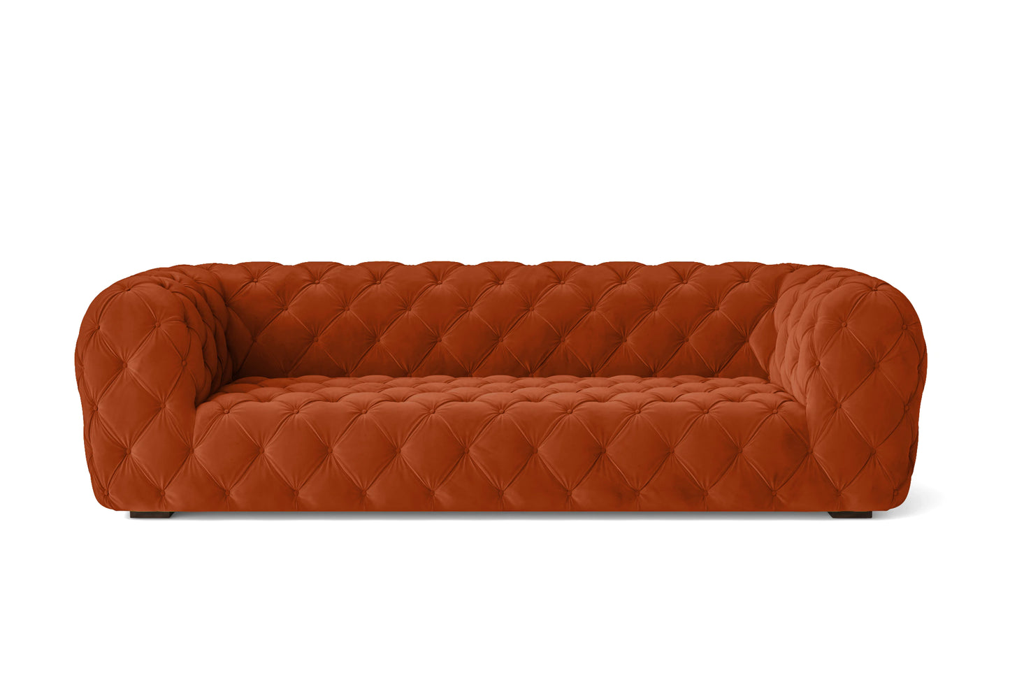 Lecce 3 Seater Sofa Orange Velvet