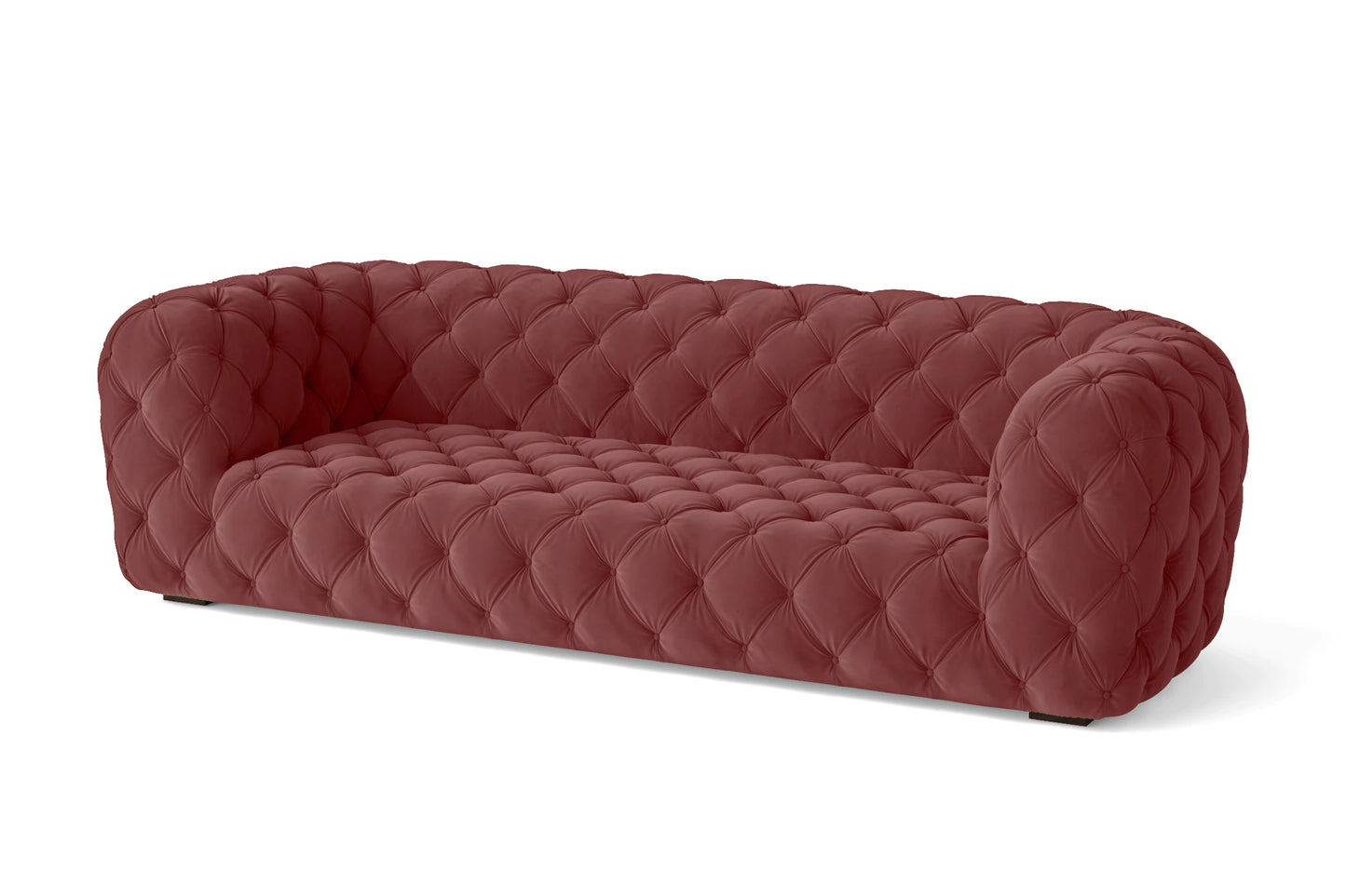 Lecce 3 Seater Sofa Pink Velvet