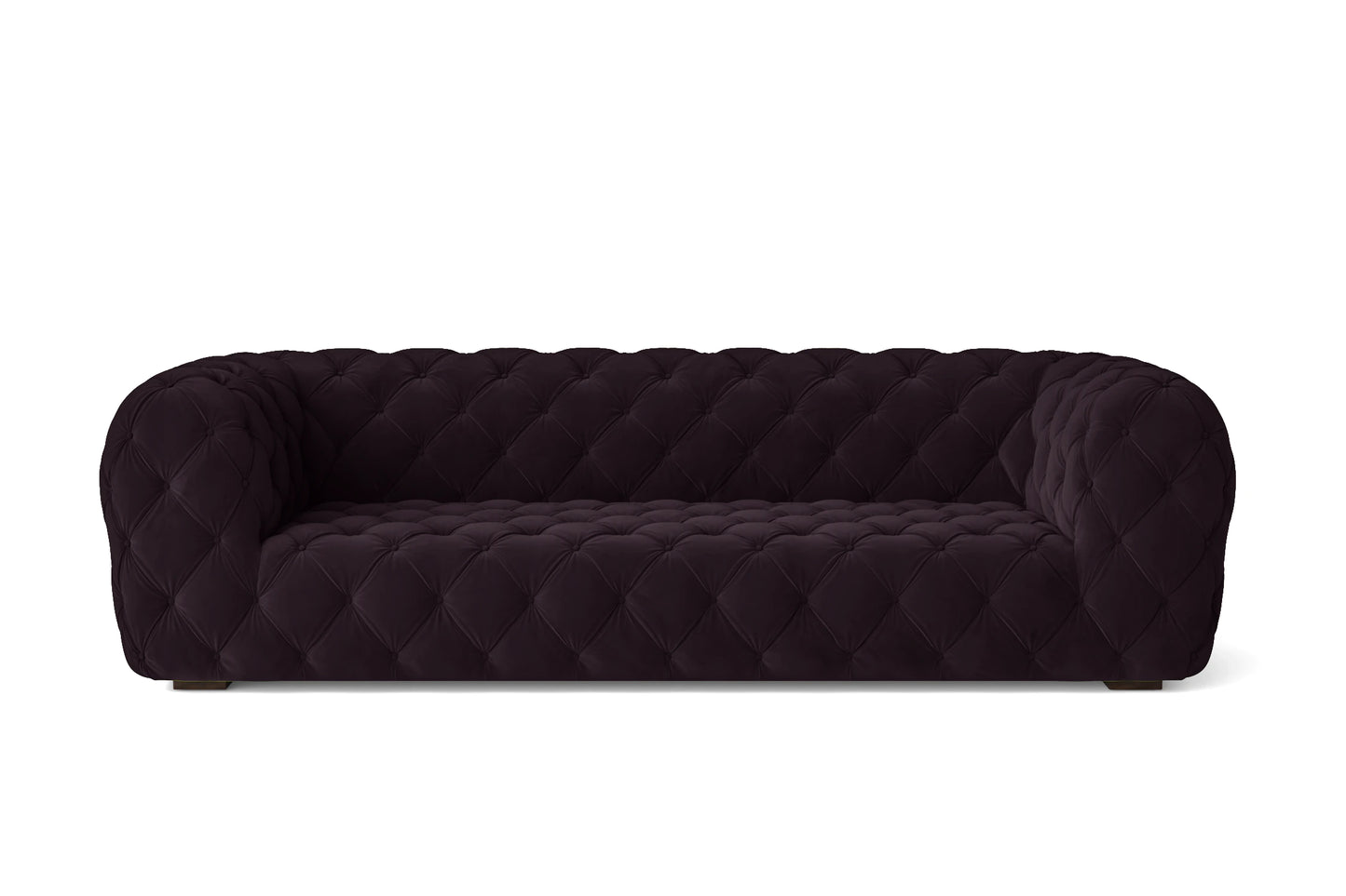 Lecce 3 Seater Sofa Purple Velvet