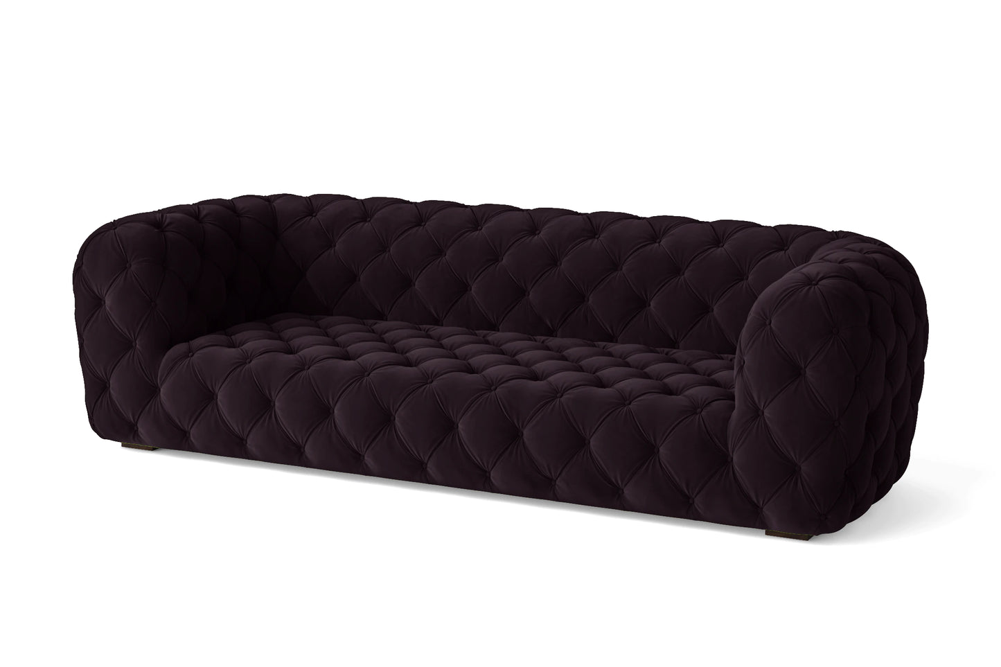 Lecce 3 Seater Sofa Purple Velvet