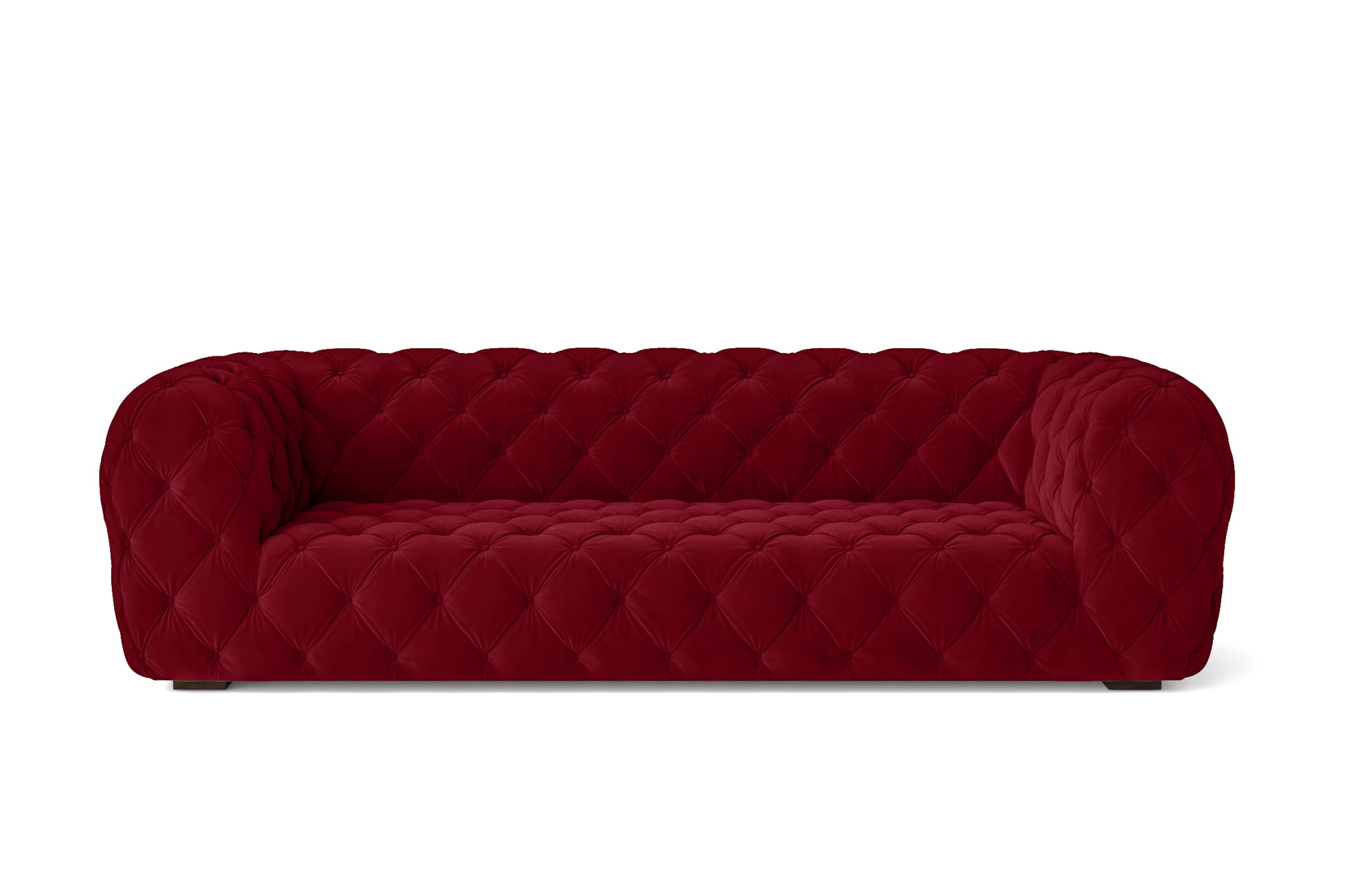 Lecce 3 Seater Sofa Red Velvet