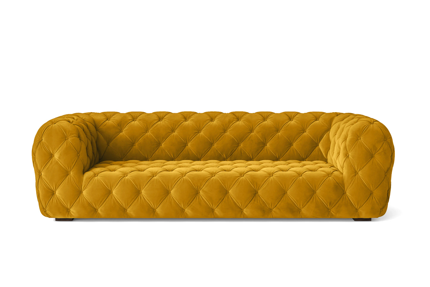 Lecce 3 Seater Sofa Yellow Velvet