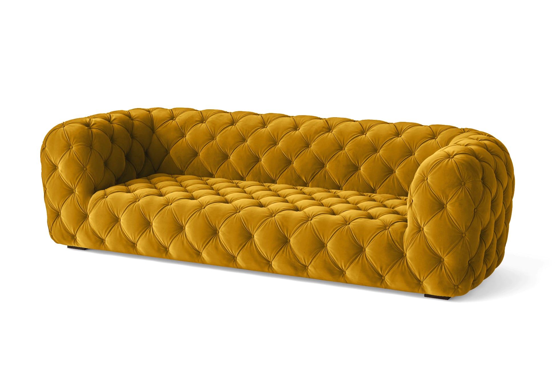 Lecce 3 Seater Sofa Yellow Velvet