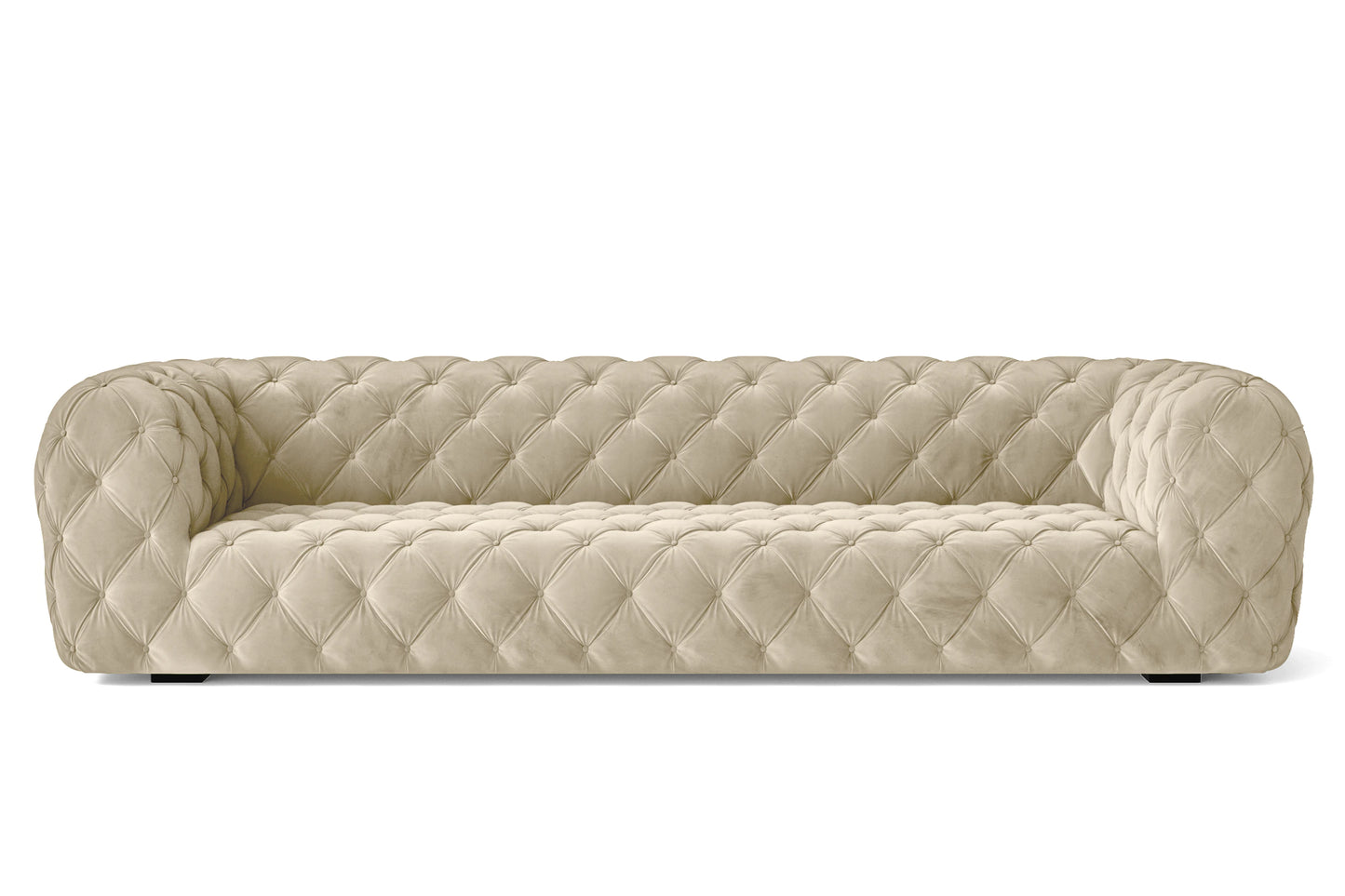 Lecce 4 Seater Sofa Cream Velvet