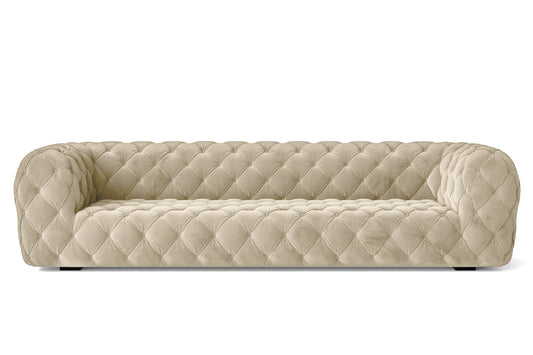 Lecce 4 Seater Sofa Cream Velvet