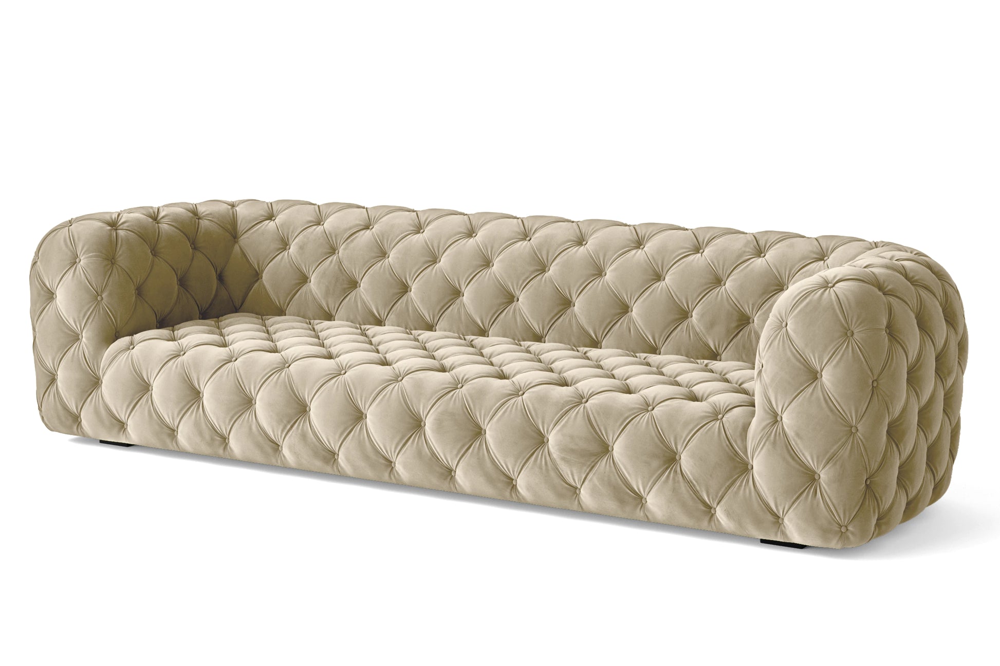 Lecce 4 Seater Sofa Cream Velvet