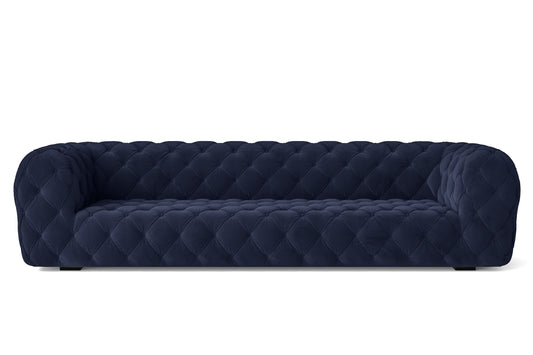 Lecce 4 Seater Sofa Dark Blue Velvet