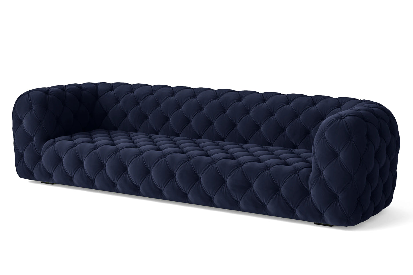 Lecce 4 Seater Sofa Dark Blue Velvet