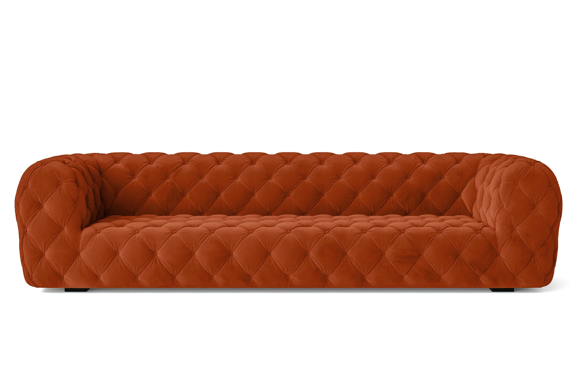 Lecce 4 Seater Sofa Orange Velvet