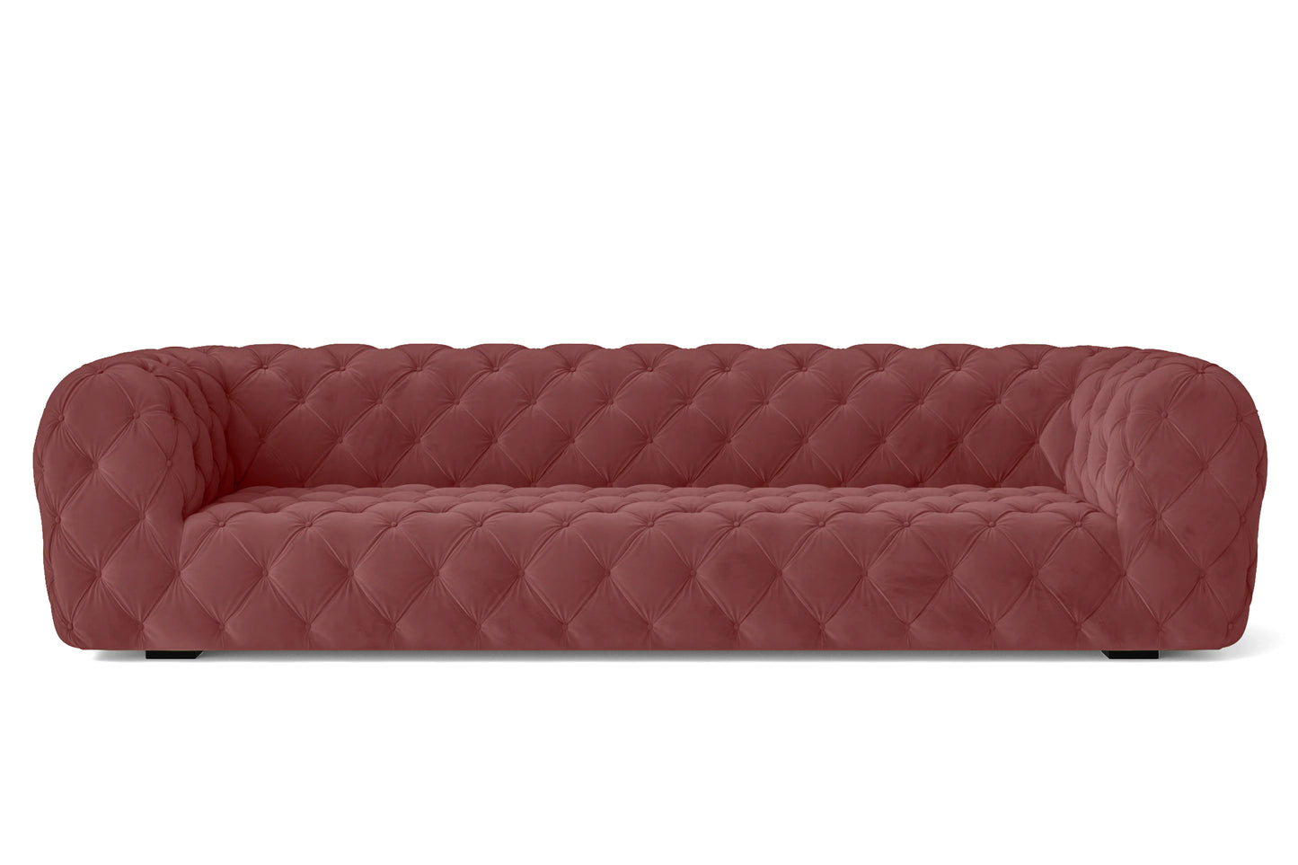 Lecce 4 Seater Sofa Pink Velvet