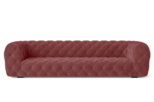 Lecce 4 Seater Sofa Pink Velvet