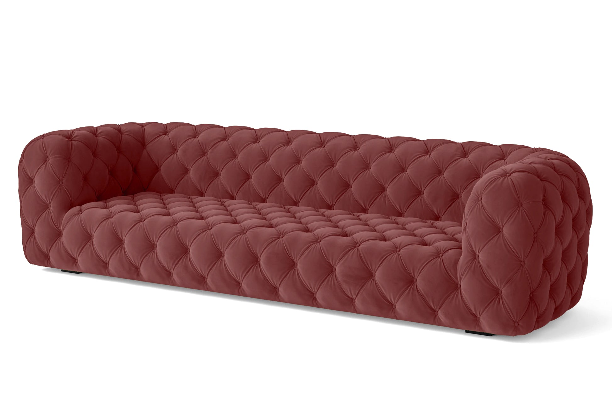 Lecce 4 Seater Sofa Pink Velvet