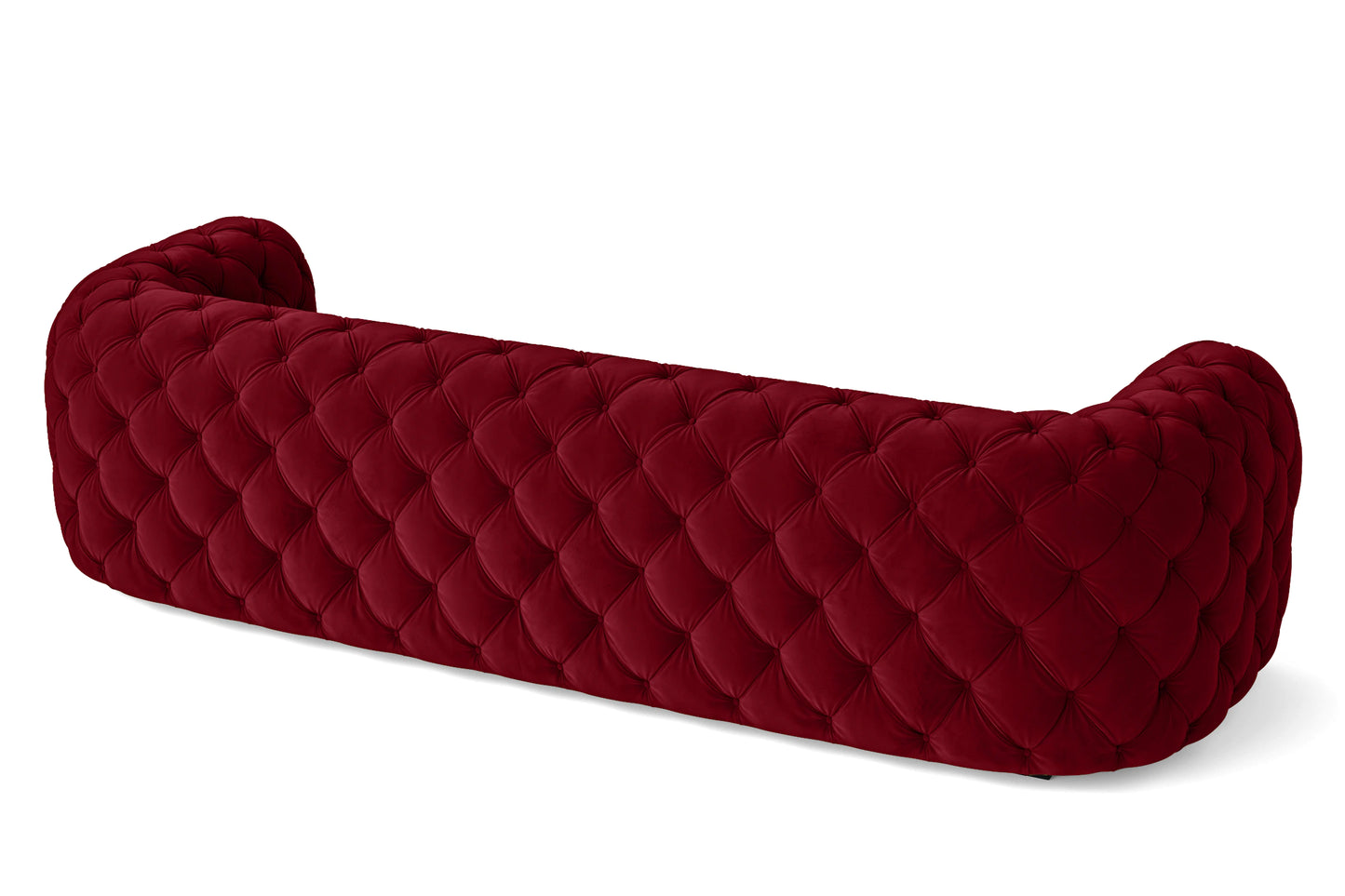 Lecce 4 Seater Sofa Red Velvet