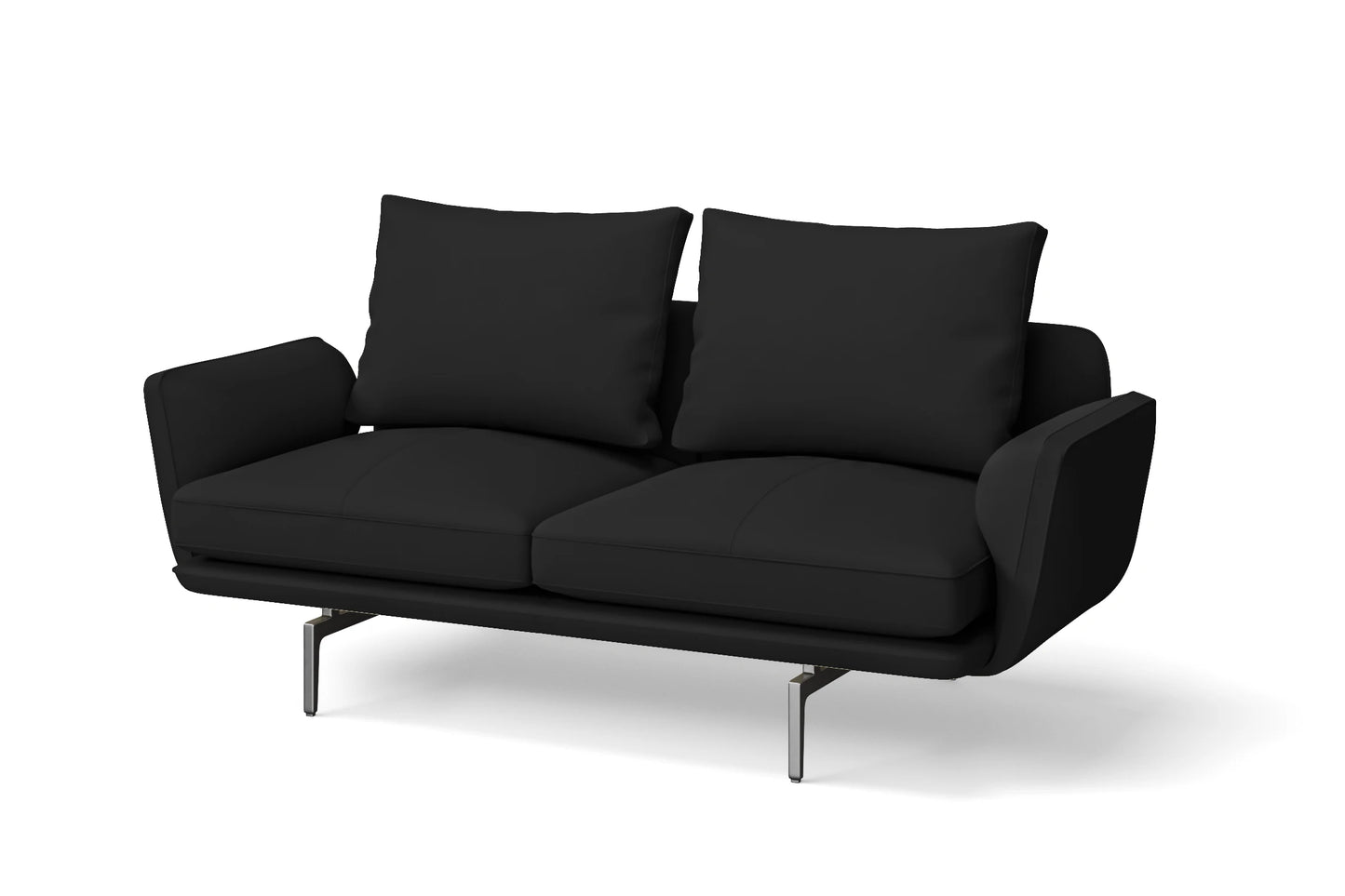 Legnano 2 Seater Sofa Black Leather