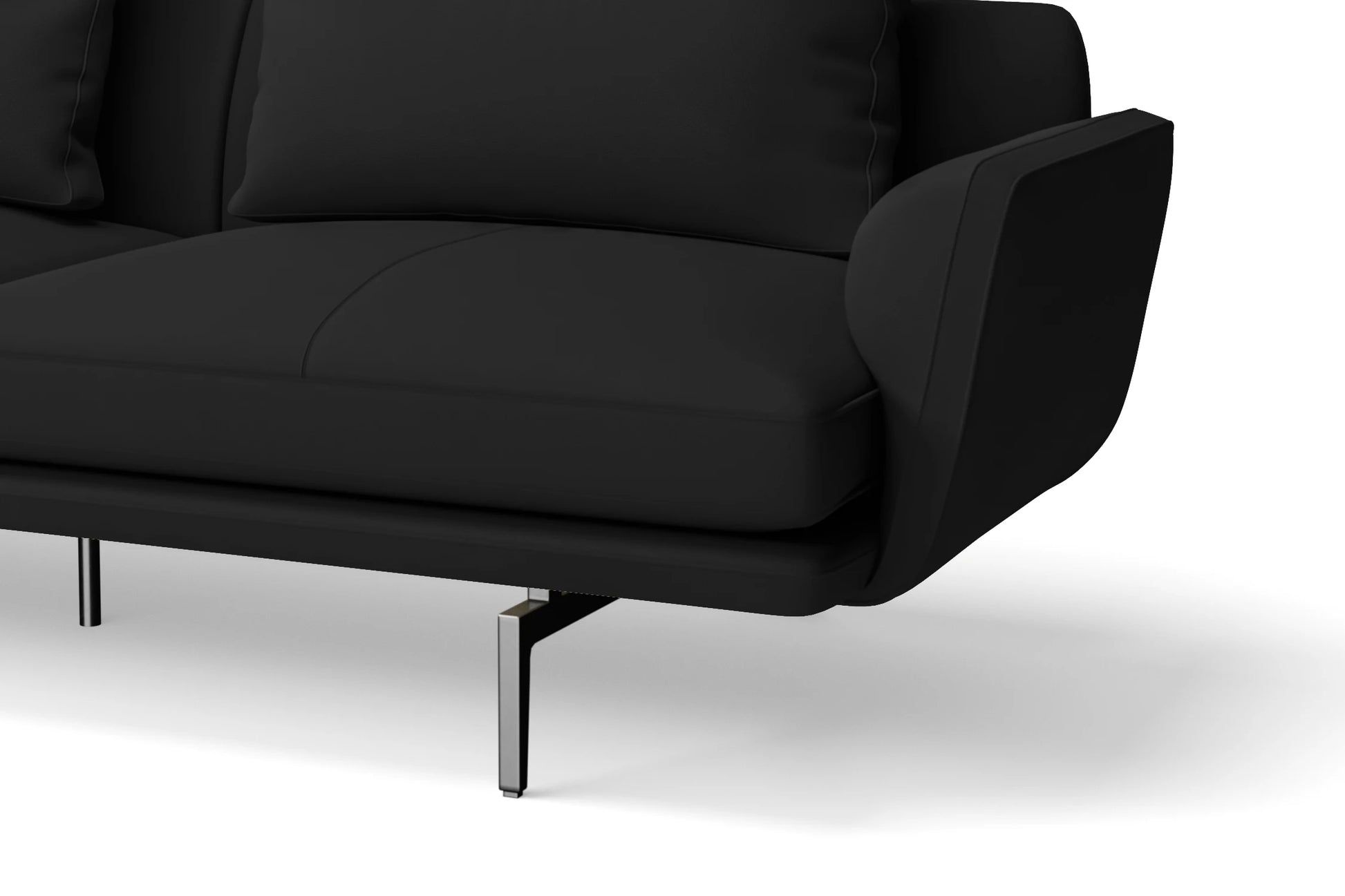 Legnano 3 Seater Sofa Black Leather