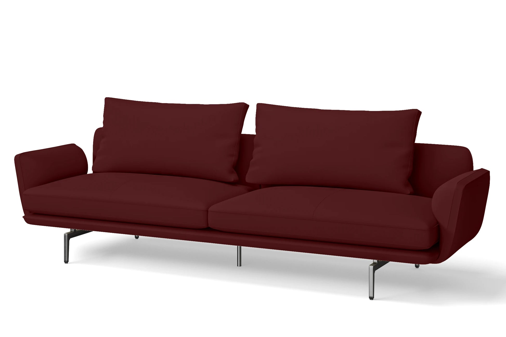 Legnano 4 Seater Sofa Red Leather