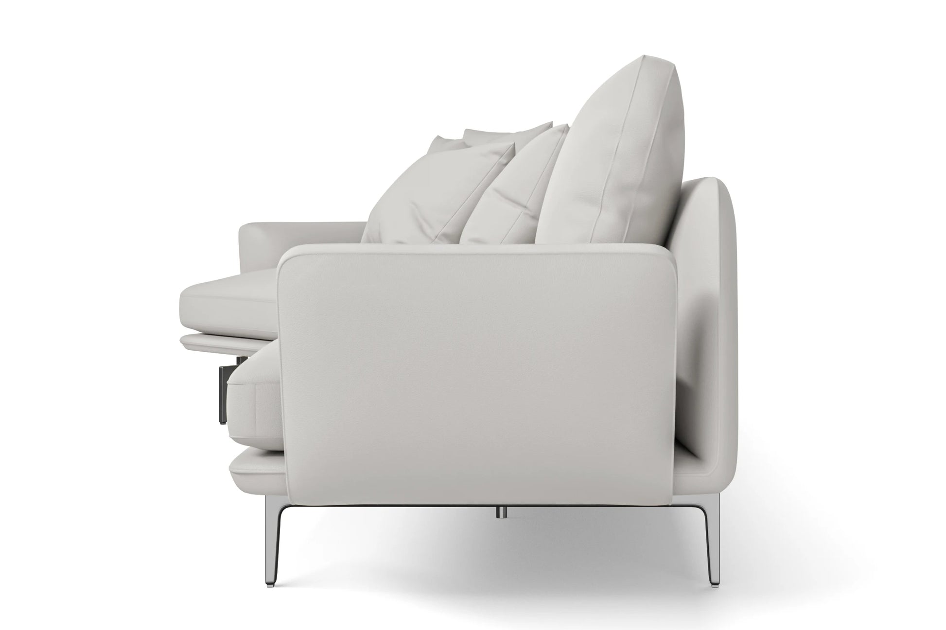 Legnano 5 Seater Left Hand Facing Chaise Lounge Corner Sofa White Leather