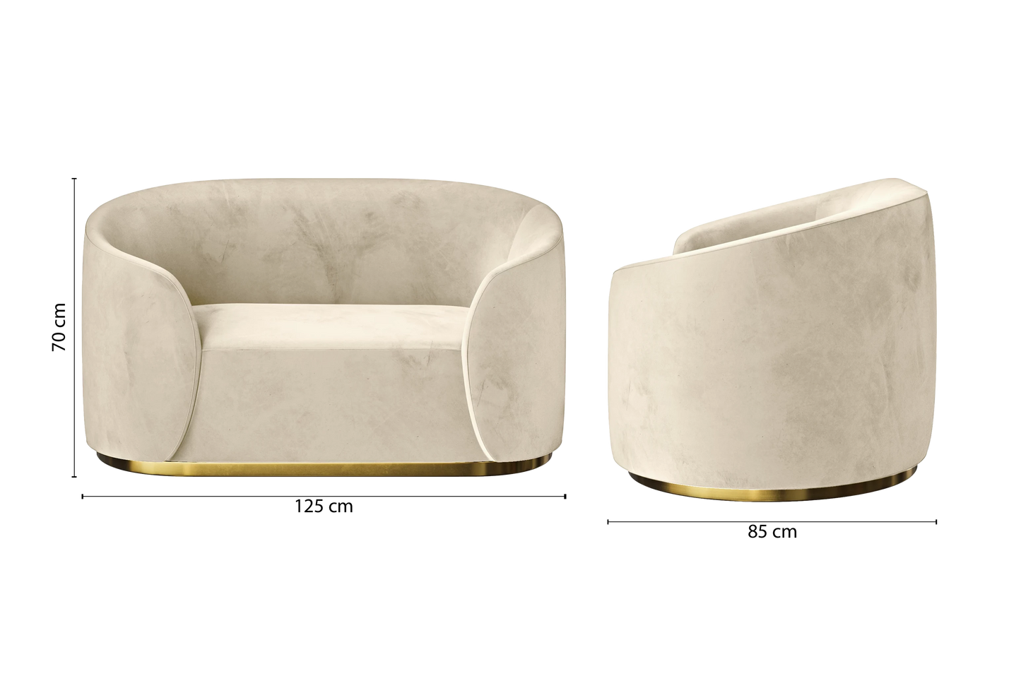 Livorno Armchair Cream Velvet