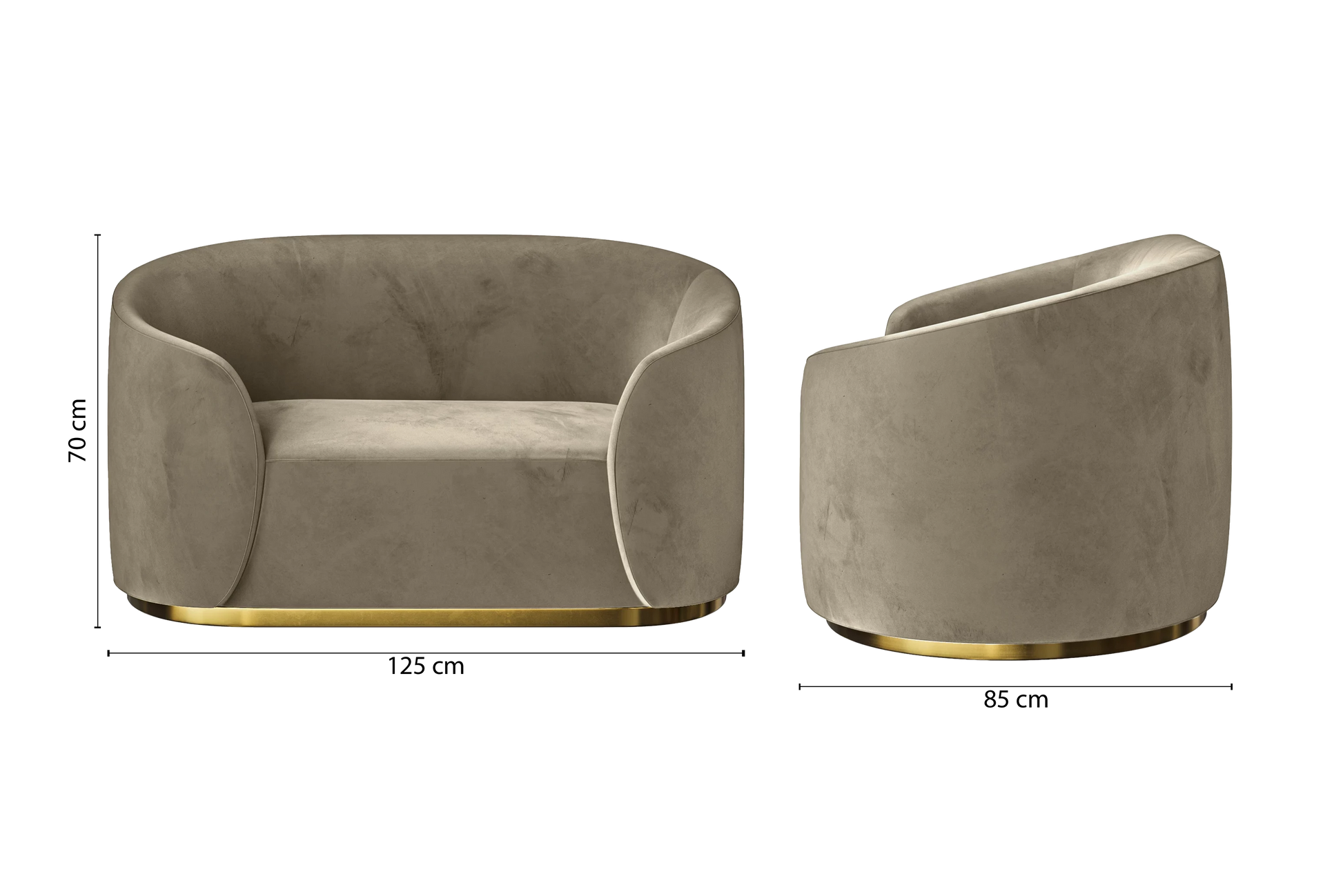 Livorno Armchair Sand Velvet