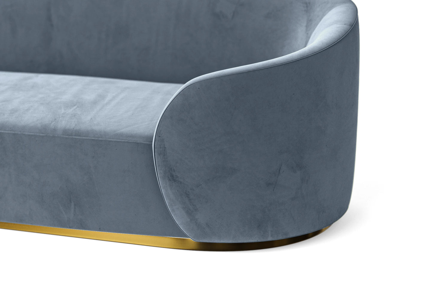 Livorno 2 Seater Sofa Baby Blue Velvet