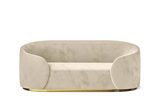 Livorno 2 Seater Sofa Cream Velvet