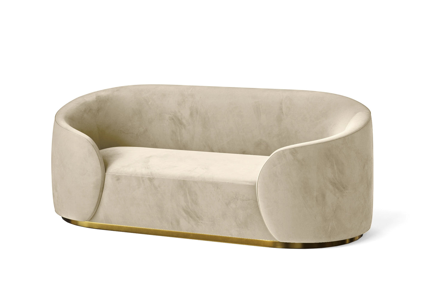 Livorno 2 Seater Sofa Cream Velvet