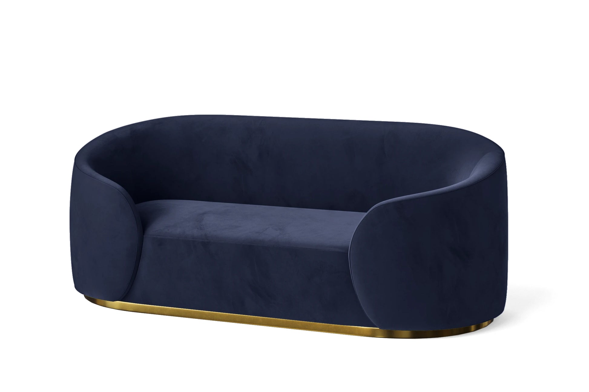 Livorno 2 Seater Sofa Dark Blue Velvet