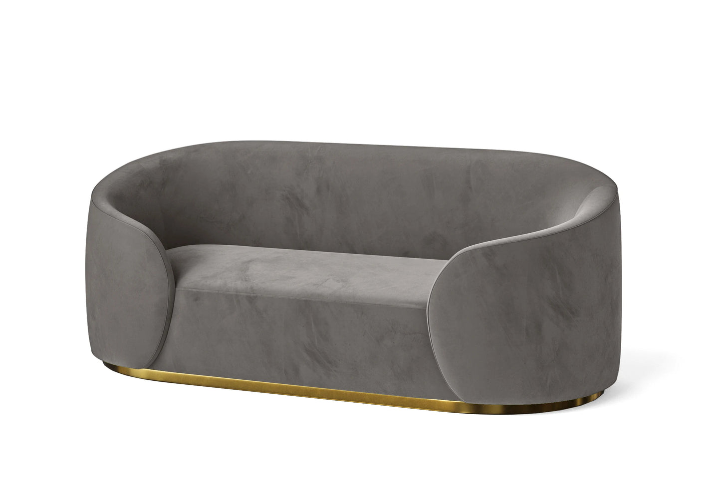 Livorno 2 Seater Sofa Grey Velvet