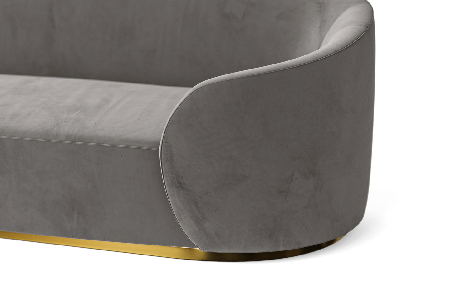 Livorno 2 Seater Sofa Grey Velvet