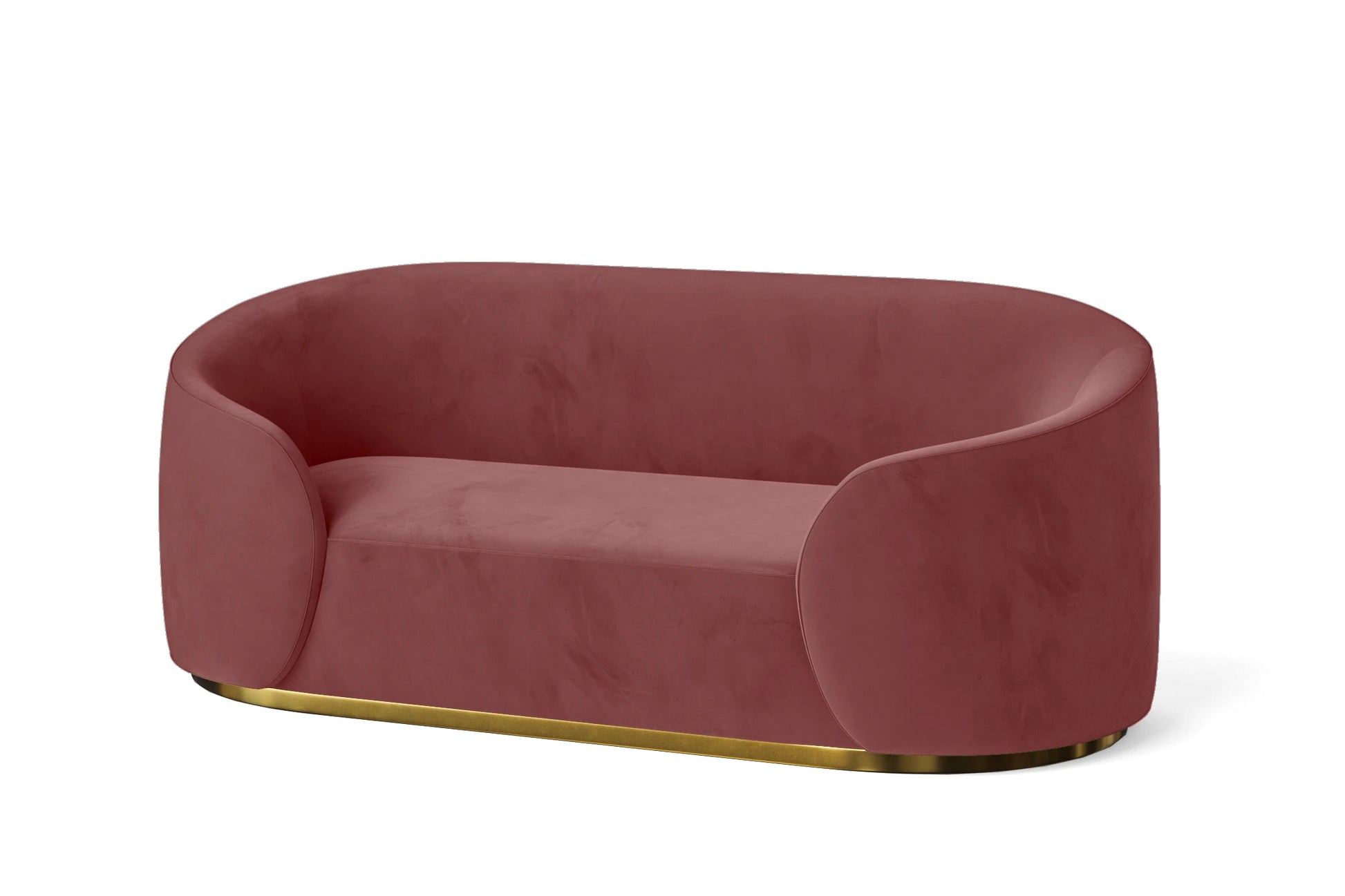 Livorno 2 Seater Sofa Pink Velvet