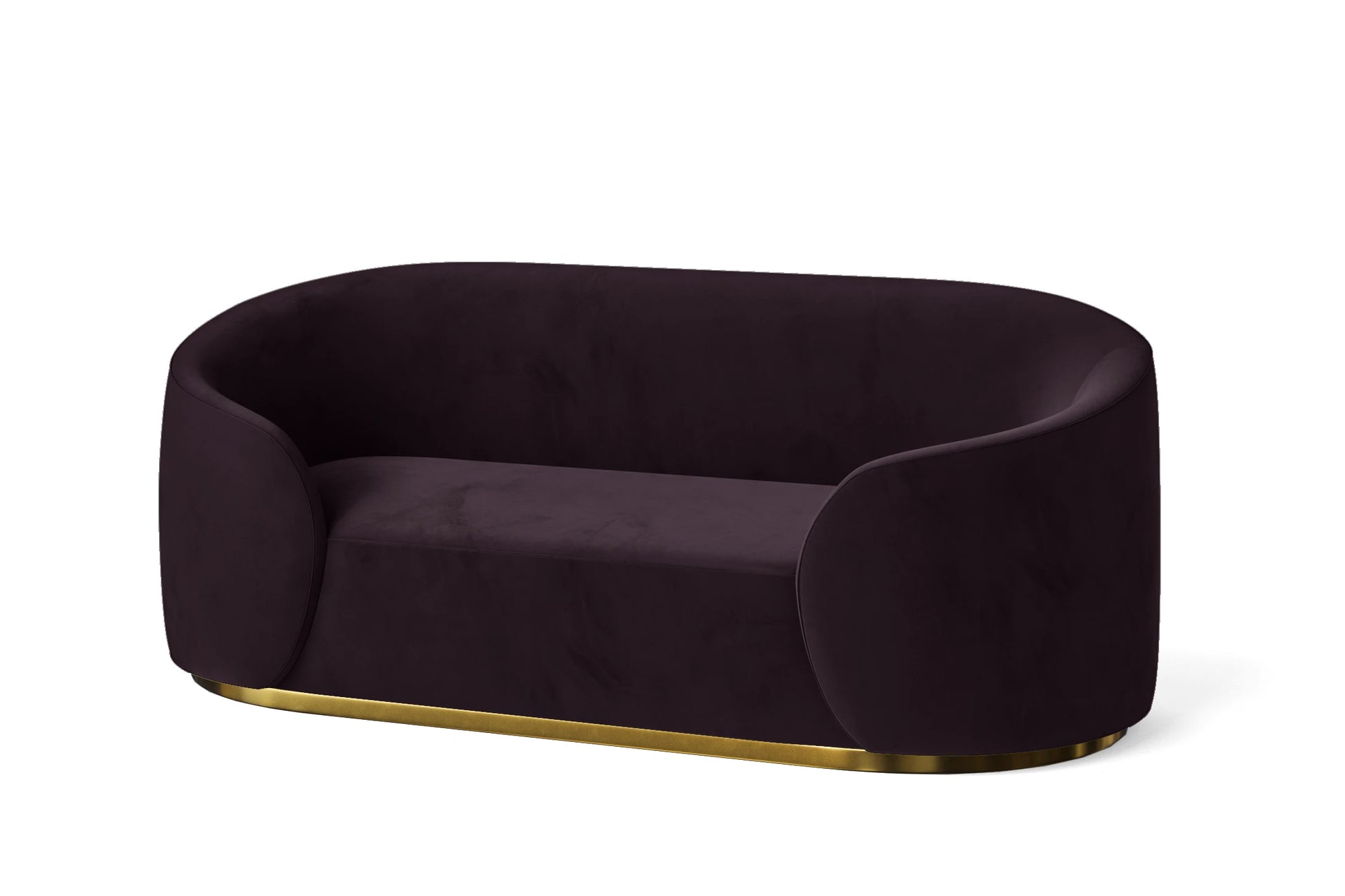 Livorno 2 Seater Sofa Purple Velvet