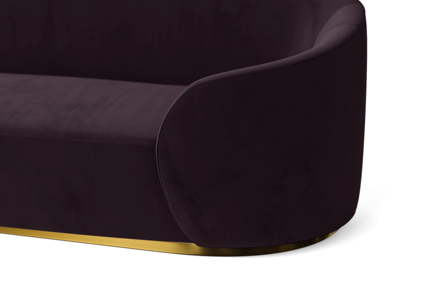 Livorno 2 Seater Sofa Purple Velvet