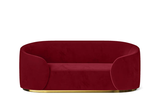 Livorno 2 Seater Sofa Red Velvet