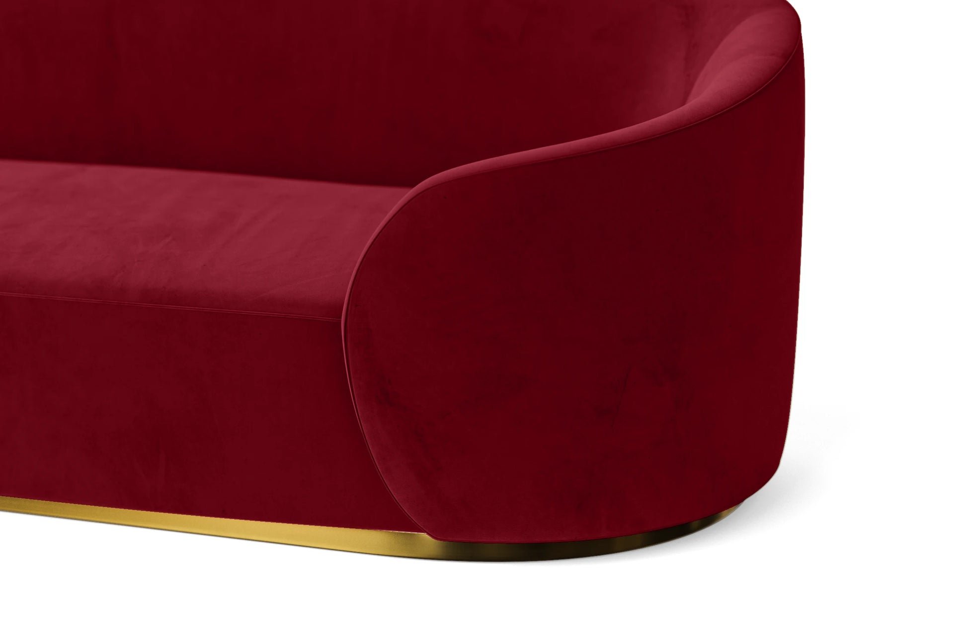 Livorno 2 Seater Sofa Red Velvet