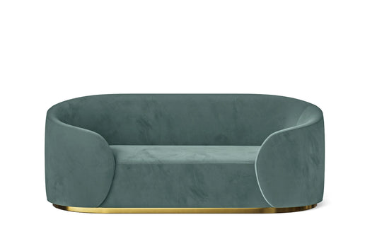 Livorno 2 Seater Sofa Teal Velvet