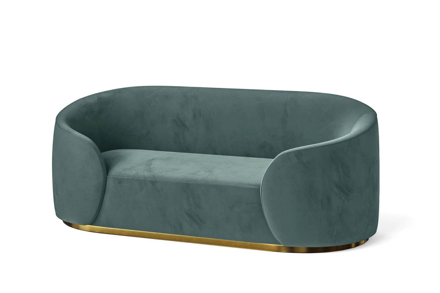 Livorno 2 Seater Sofa Teal Velvet