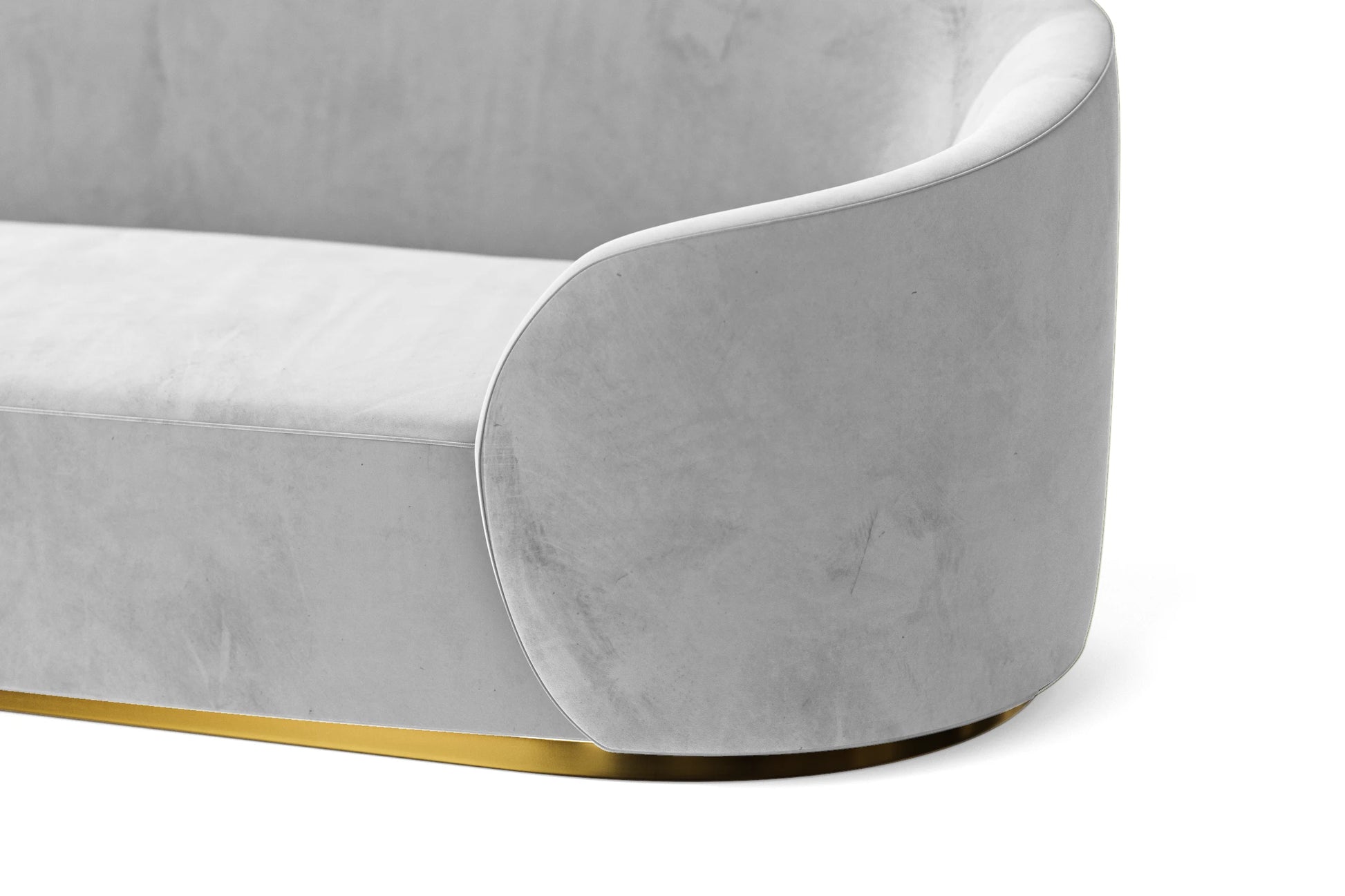 Livorno 2 Seater Sofa White Velvet