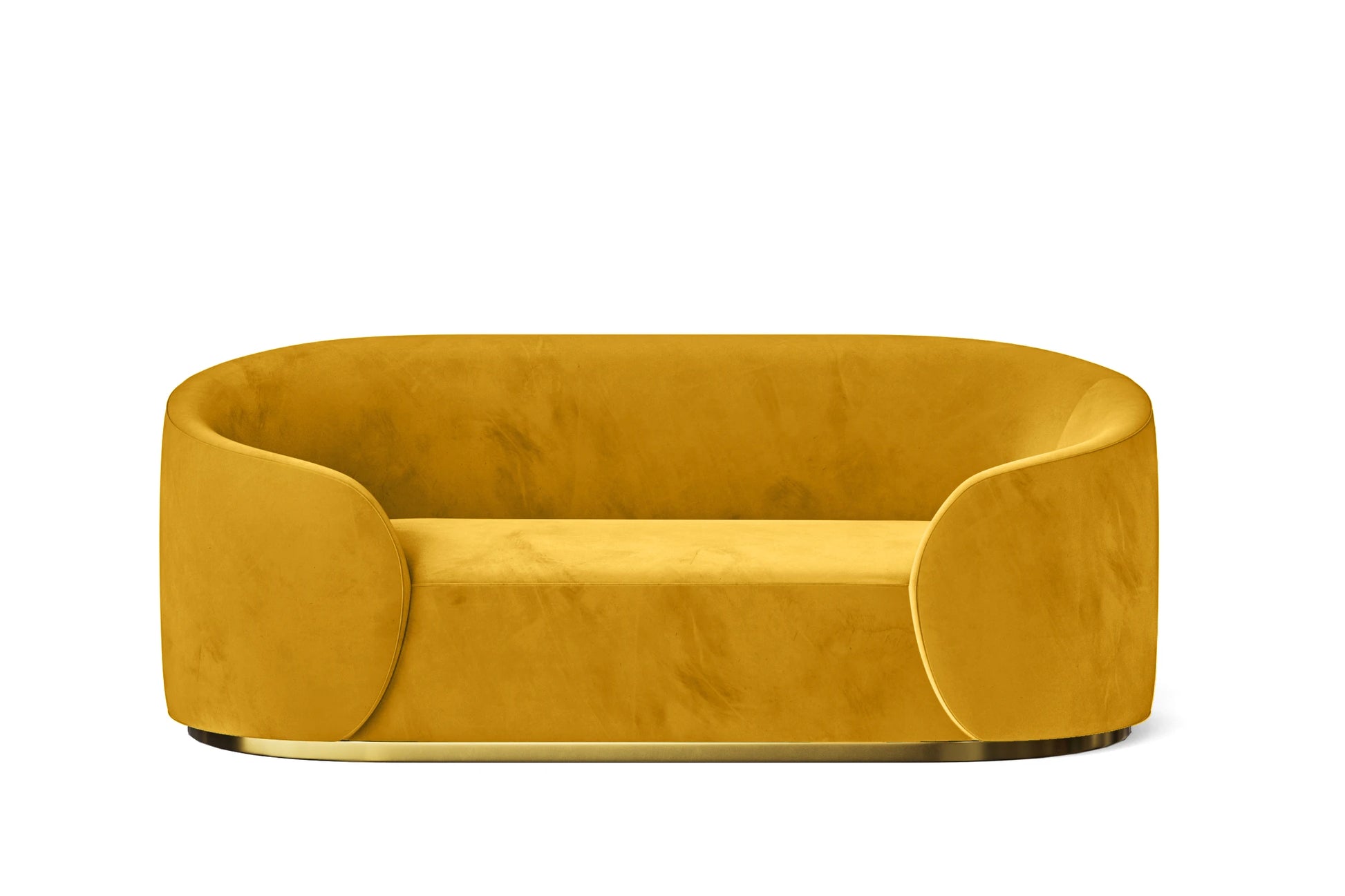 Livorno 2 Seater Sofa Yellow Velvet