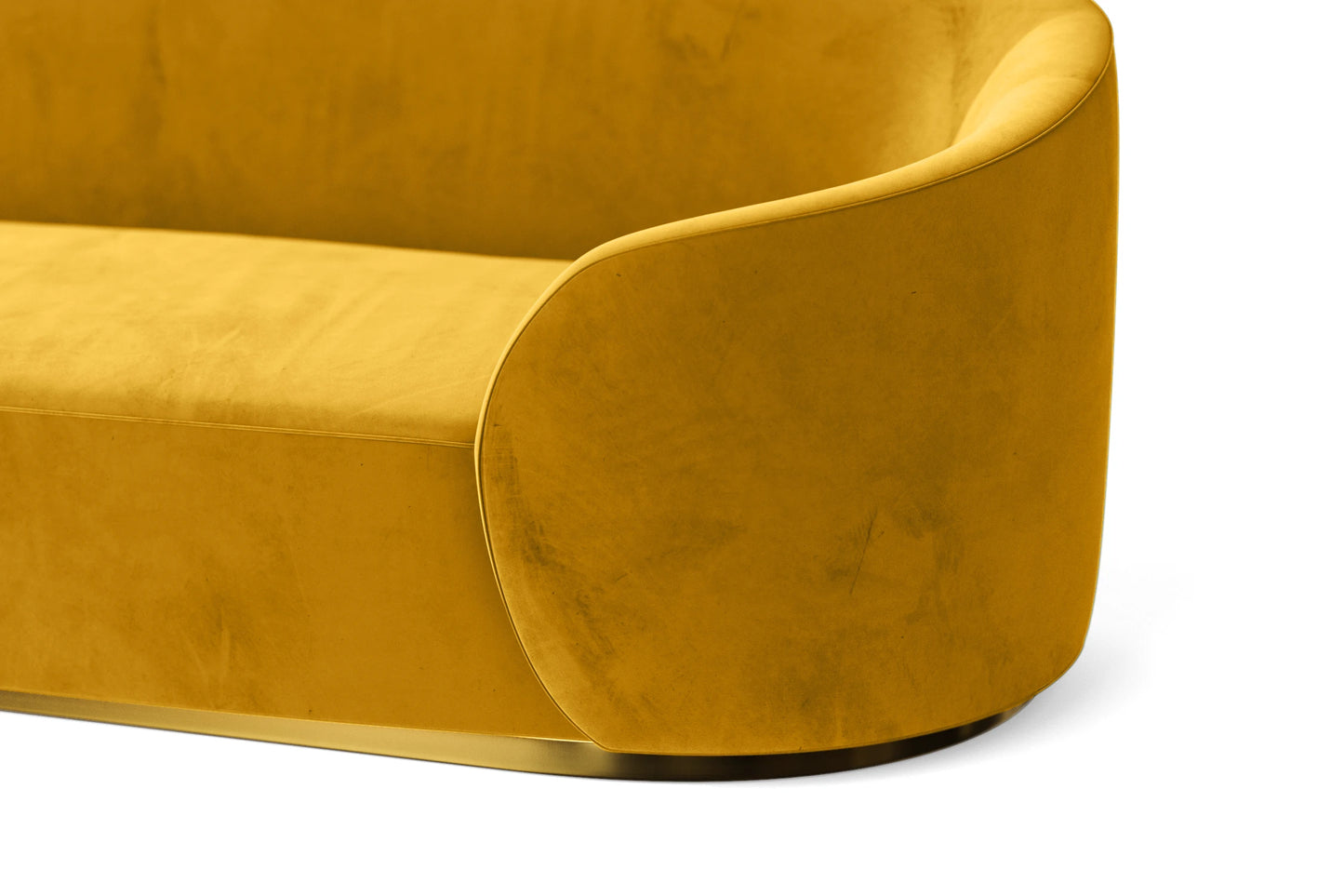 Livorno 2 Seater Sofa Yellow Velvet