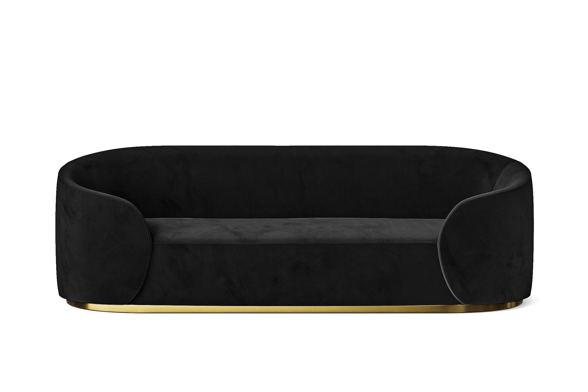 Livorno 3 Seater Sofa Black Velvet