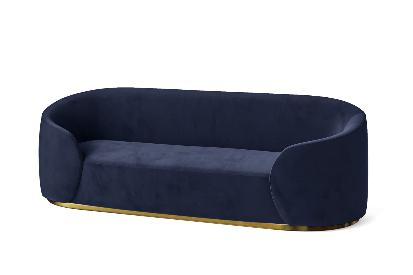 Livorno 3 Seater Sofa Dark Blue Velvet