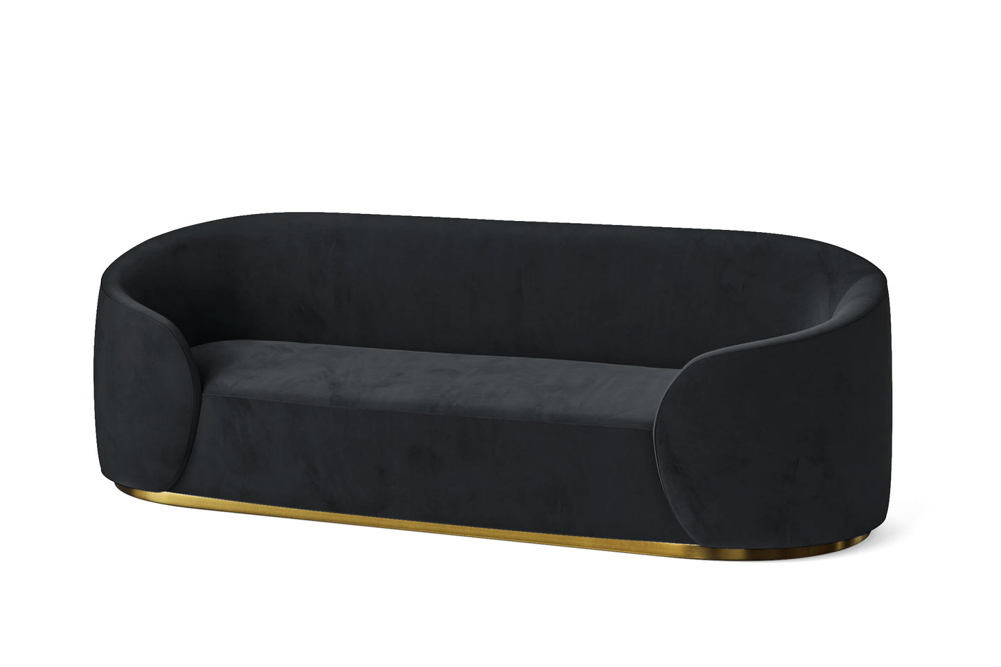 Livorno 3 Seater Sofa Dark Grey Velvet