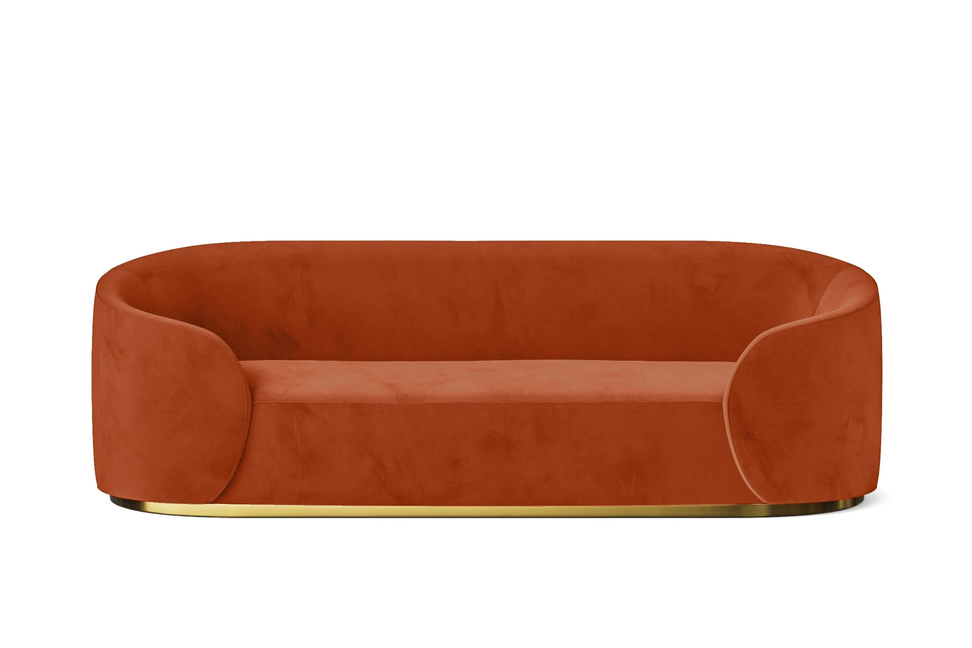 Livorno 3 Seater Sofa Orange Velvet