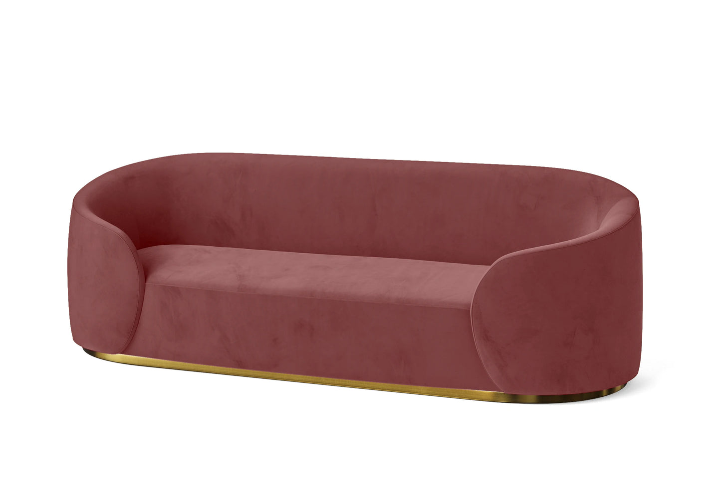 Livorno 3 Seater Sofa Pink Velvet