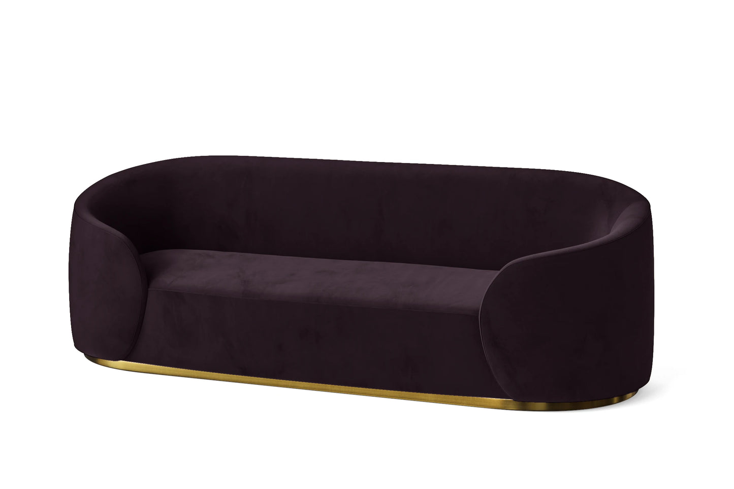 Livorno 3 Seater Sofa Purple Velvet