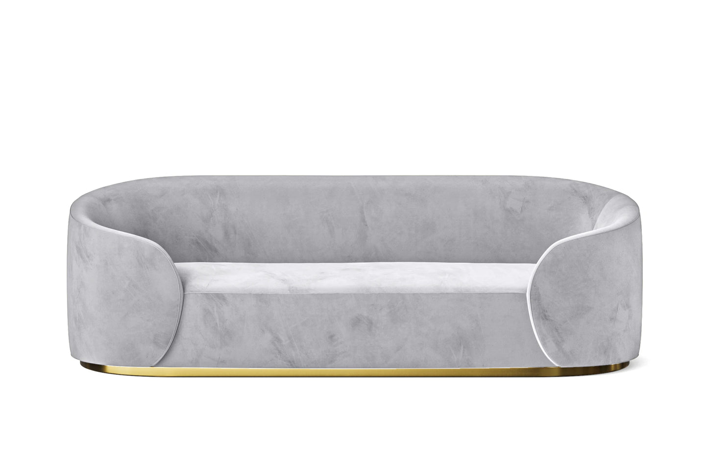 Livorno 3 Seater Sofa Silver Velvet