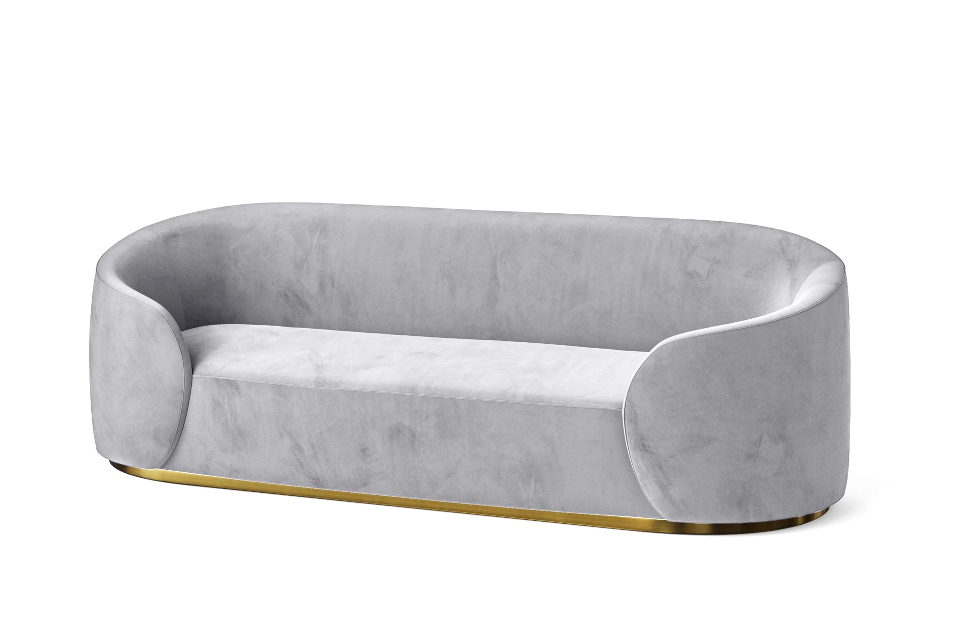 Livorno 3 Seater Sofa Silver Velvet