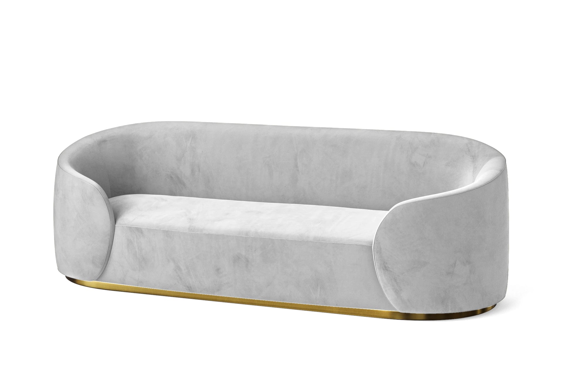 Livorno 3 Seater Sofa White Velvet