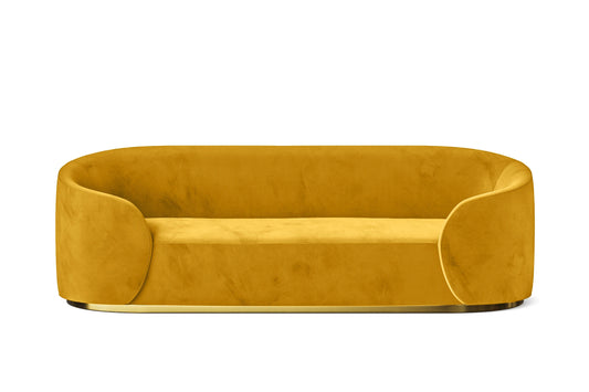 Livorno 3 Seater Sofa Yellow Velvet