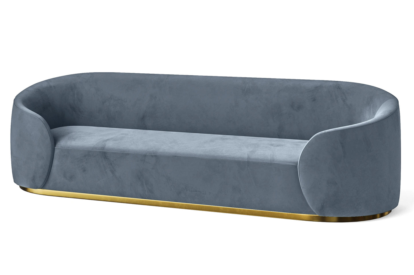 Livorno 4 Seater Sofa Baby Blue Velvet